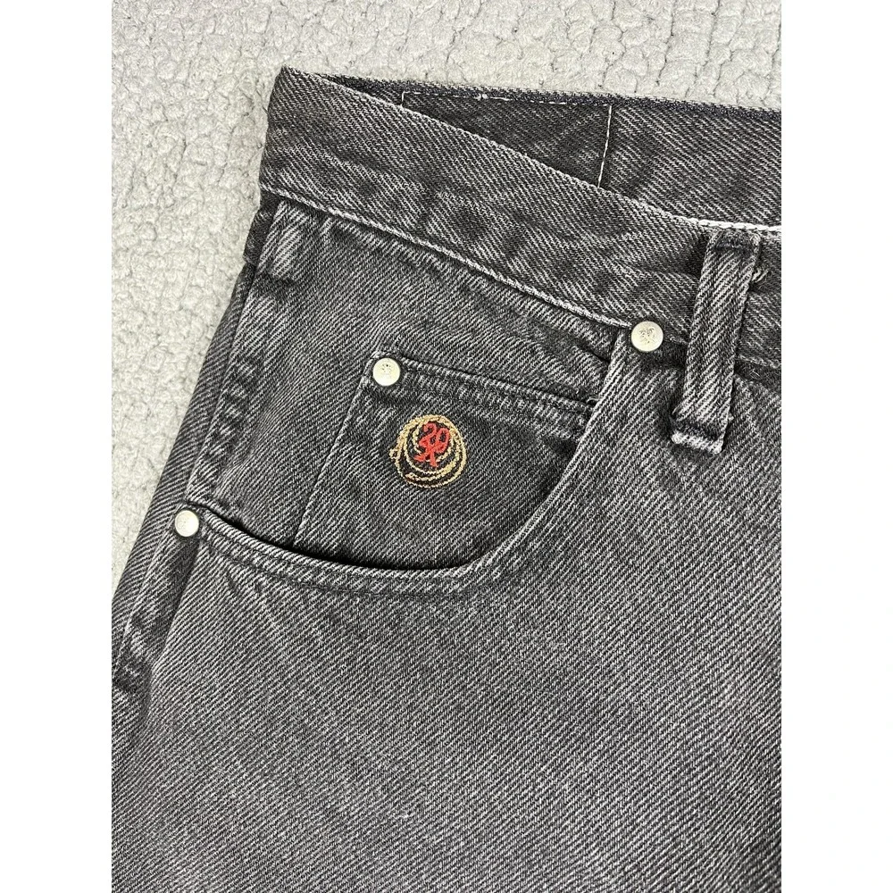 Wrangler Twenty X Jeans Mens 32‎ Black Tapered Made USA Denim Logo Western